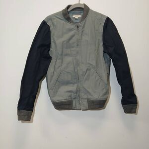 Wallace and Barnes mens xsmall spring bomber jacket  gray blue lightweight